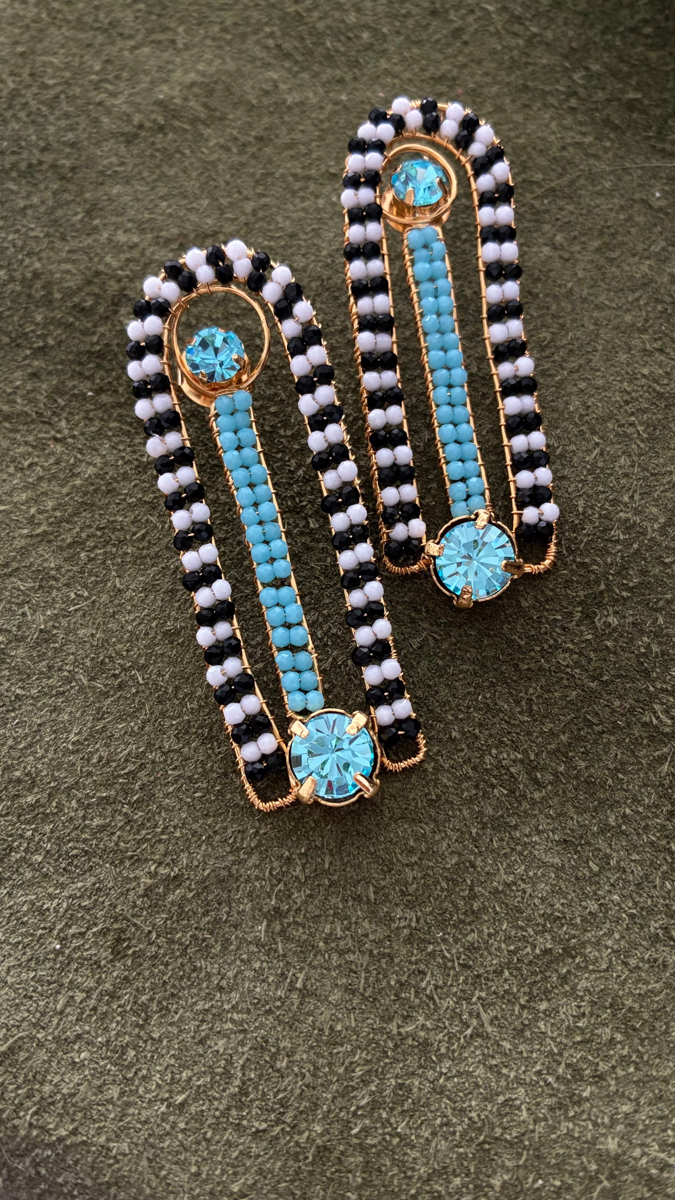 Aretes ovalados Rayas