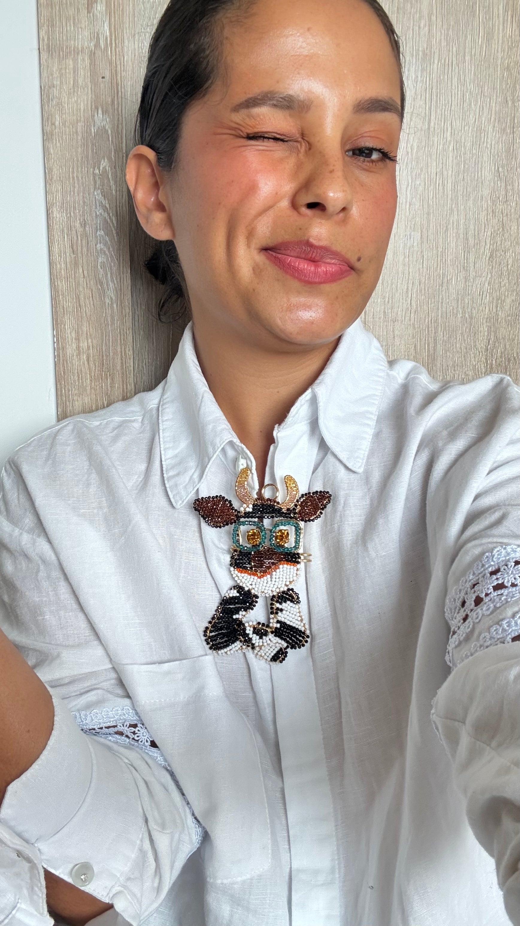 Corbata  Broche Vaca