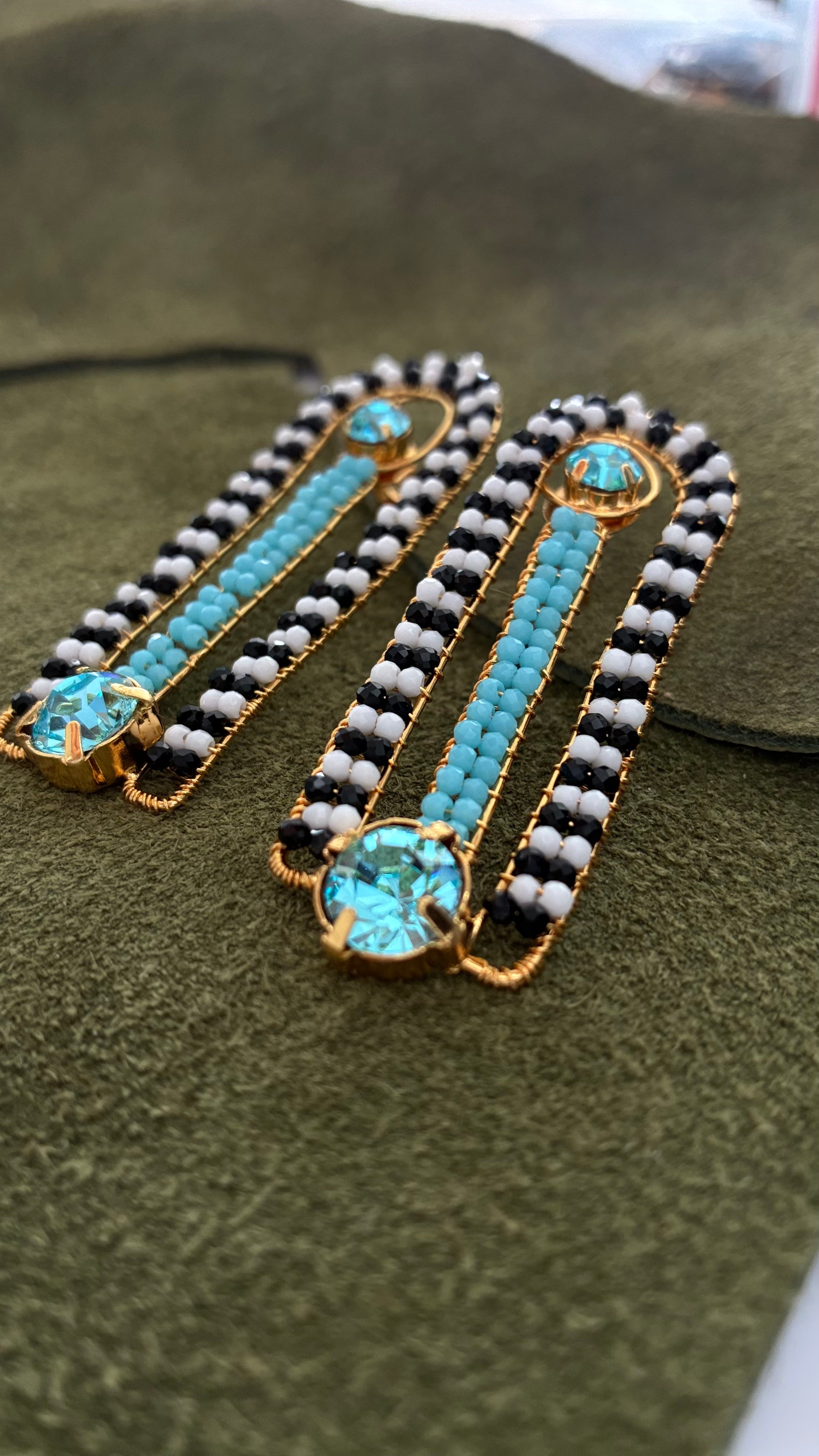 Aretes ovalados Rayas