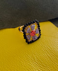 Anillo Cuadrado Flor