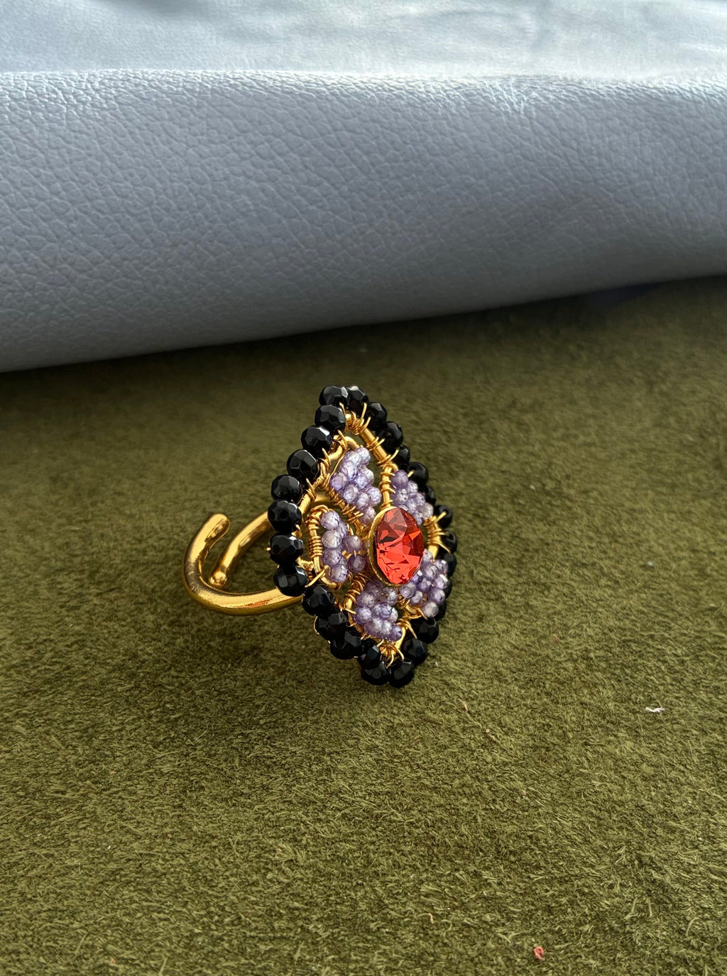 Anillo Cuadrado Flor